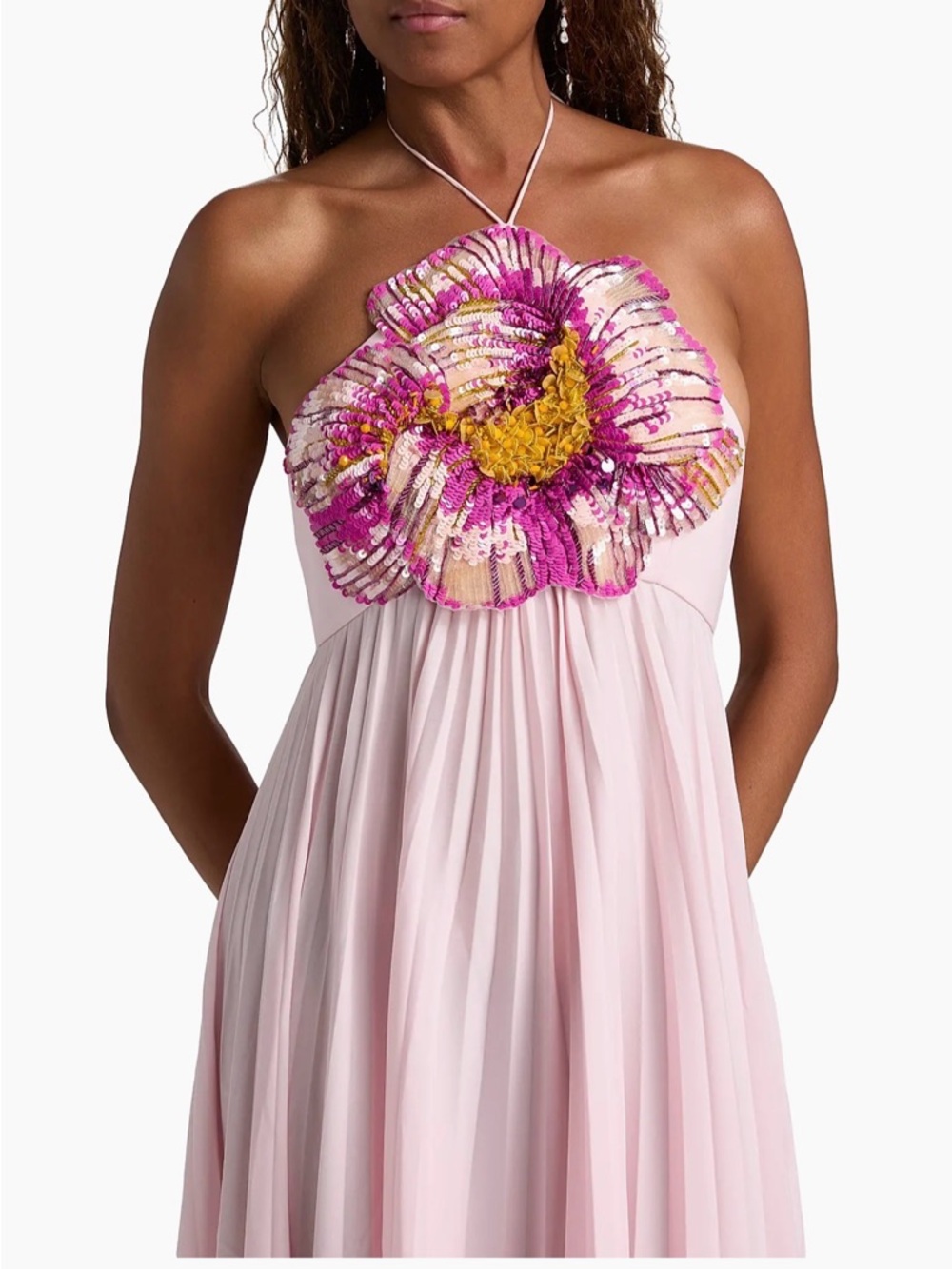 Acler Brewood Sequined Floral-Appliqué Maxi Dress - Picture 3 of 4